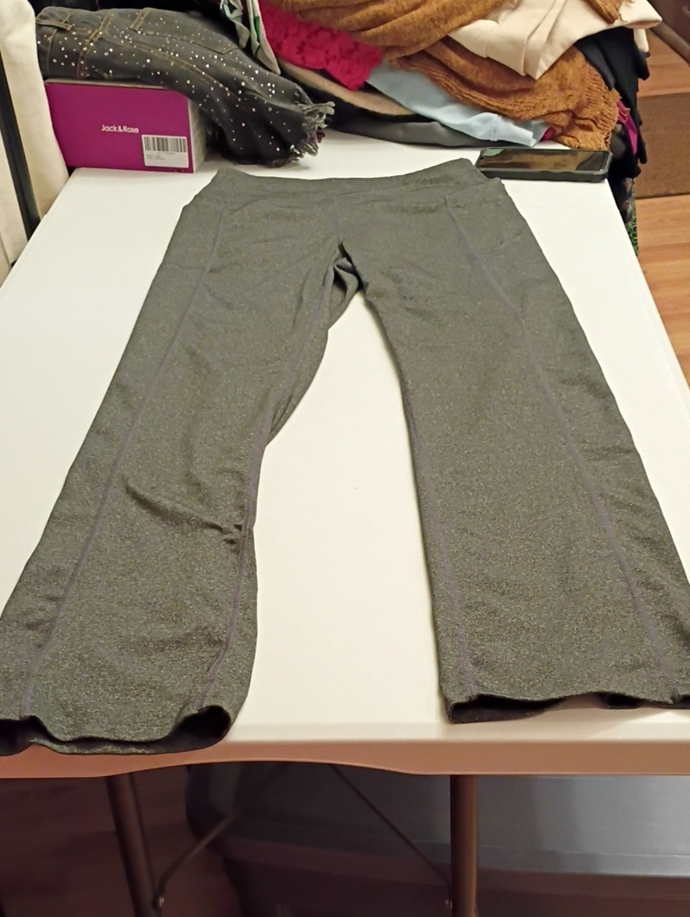 Skechers Gray Heather Boot-Cut Active Pants